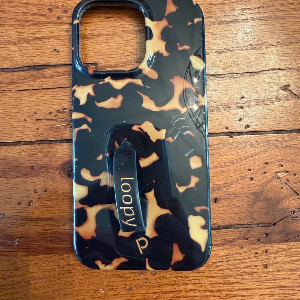 Loopy iPhone 16 Pro Max Case Black and Brown Phone Case